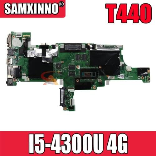 For Lenovo Thinkpad T440 motherboard I5-4300U RAM 4G NM-A102 Laptop motherboard FRU:00HM171 00HM165 Mainboard 100% test work