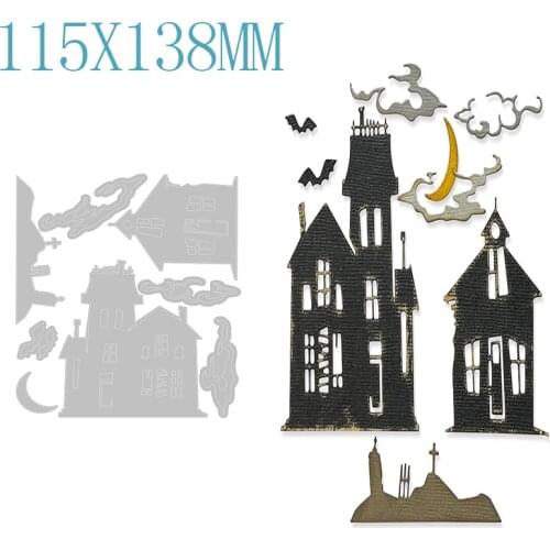 Halloween House Metal Cutting Dies DIY Scrapbooking Decoration Embossed Paper Card Craft Handmade Knife Mold New Arrival