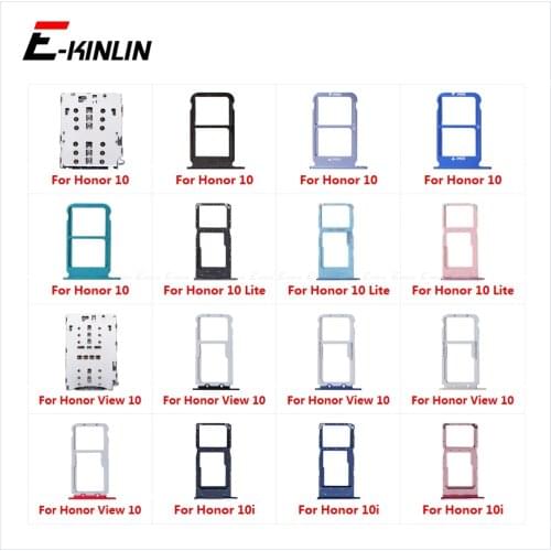 Micro SD Sim Card Tray Socket Slot Adapter Connector Reader For HuaWei Honor View 10 Lite 10i Container Holder Replacement Parts