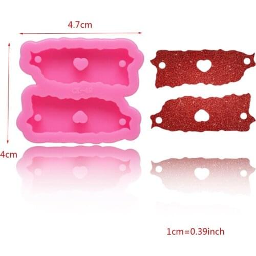 N7MF Handmade Keychain Pendant Resin Mold Comb Heart Puzzle Bottle T-shirt Resin Casting Silicone Molds Jewelry Making Tools