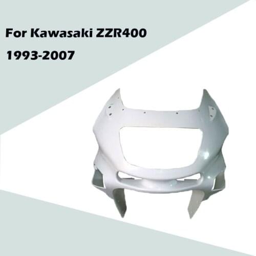 For Kawasaki ZZR400 1993-2007 Motorcycle Head Fairing Nose Front Upper ABS Injection Fairing ZZR400 1993-2007 Accessories