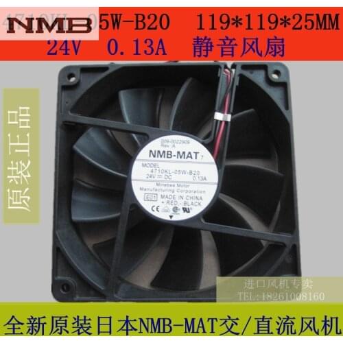 Original For NMB fan 4710KL-05W-B20 119 * 119 * 25MM 24V silent fan