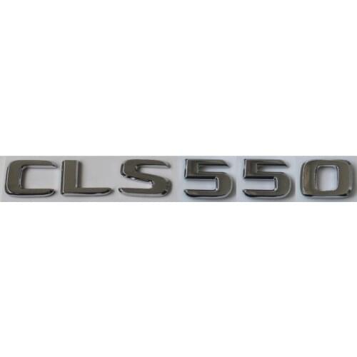 Flat Chrome ABS Rear Trunk Letters Badge Badges Emblem Emblems Sticker for Mercedes Benz CLS Class CLS550 2017 2019