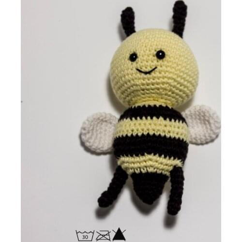 Propixel Amigurumi Bee plush toy and key chain 15 cm