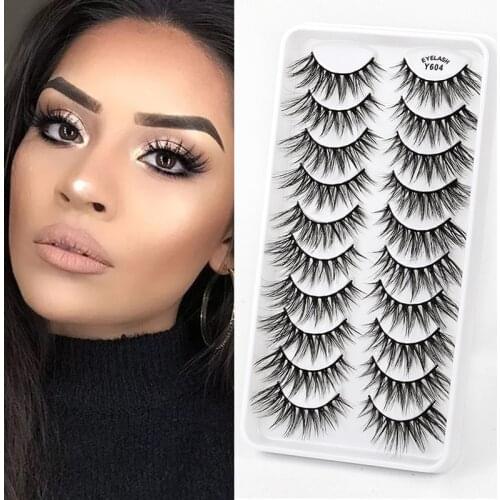 3/10 Pairs 3D Faux Mink Eyelashes Natural Thick Long False Eyelashes Dramatic Fake Lashes Makeup Extension Eyelashes maquiagem
