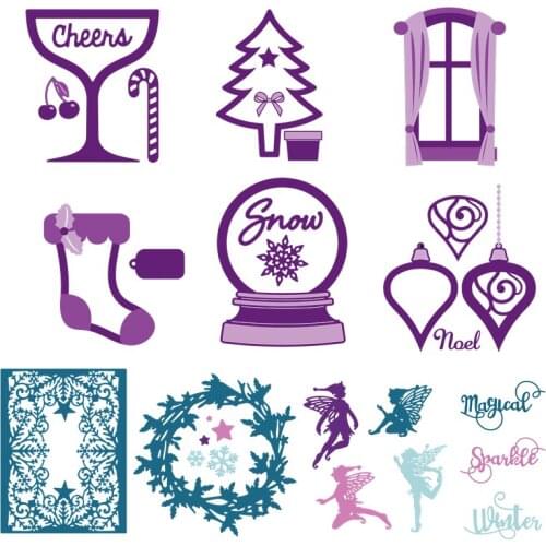 Snowflake Sock Christmas Tree gift Metal Cutting Dies for Scrapbooking New 2019 Craft Die Cut Card Making Embossing Stencil