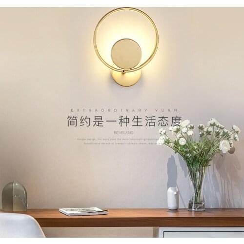 Modern led wood mirror light nicho de parede luminaria home deco lustre dinging room lamp