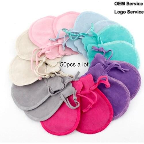 2020 Jewelry Packaging Wedding Bags with Candy Bag Bracelet Bag Can Custom Logo 10Pcs/lot Drawstring Velvet Gift Bags Multi Size