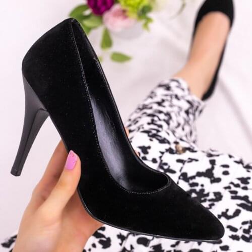 Tonar Ocox Black Suede Stiletto Women Shoes New Season Summer Trendy and Comfortable Orthopedic