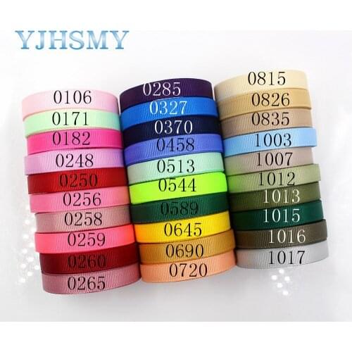 YJHSMY J-181010-2,10mm 10yards Solid Color Printed grosgrain Ribbons,DIY Handmade Hairbows Accessories Wedding Party Decoration