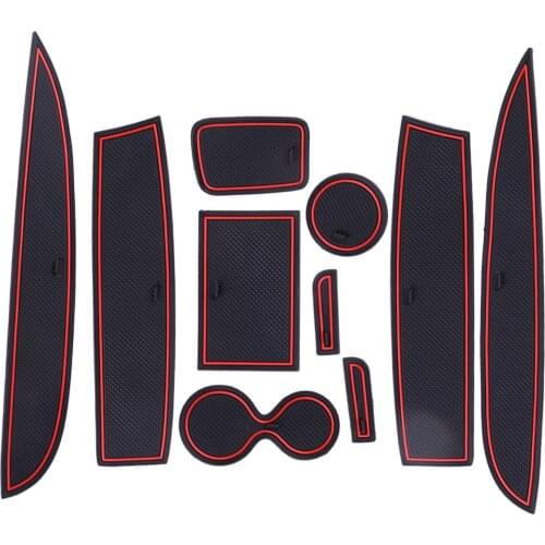 1Set Car Rubber Anti-Slip Door Gate Slot Groove Mats Fit For Renault Clio 4 Door 2002-2011 2012 2013 2014 2015 2016 2017