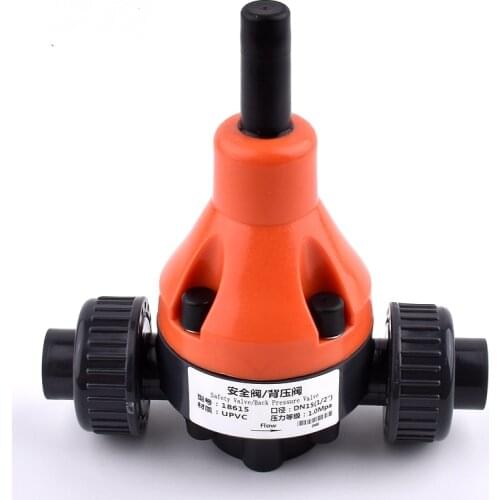 1Pc I.D 20~75mm UPVC Back Pressure Valve Relief Valve PVC Plastic Safety Valve Back Pressure Valve Safety Check Valve