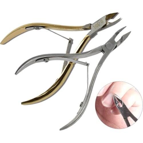 1pcs Nail Art Tools Nail Cuticle Nipper Gold/Silver Clipper Scissor Dead Skin Remover Manicure Trimmer Nail Care Supplies