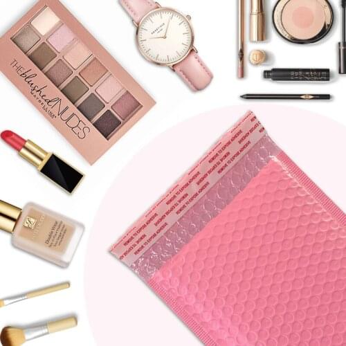 10/20/30Pcs Pink Co-extrusion Film Bubble Bag Waterproof Express Packaging Ziplock Envelope Bag Magazine Mailing Packaging Bag