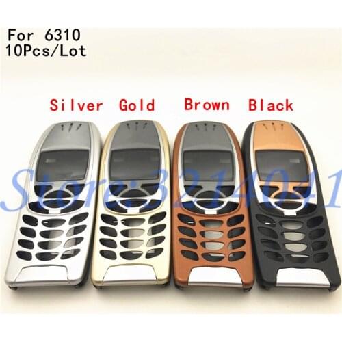 10Pcs/Lot For Nokia 6310 Cover Case Housing 6310i Battery Door Middle Frame Front Bezel Replace Part (NO Keyboard Keypad)