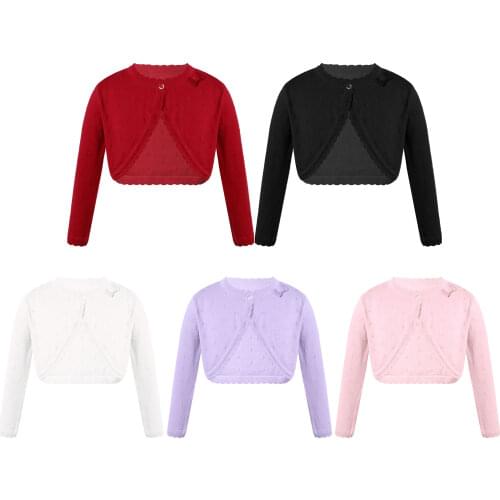 2021 Solid Kids Cardigan Sweater Girl Outerwear Long Sleeve Bow Cotton Girls Jacket For 2 4 6 8 10 11 13 Years Old Kids Clothes