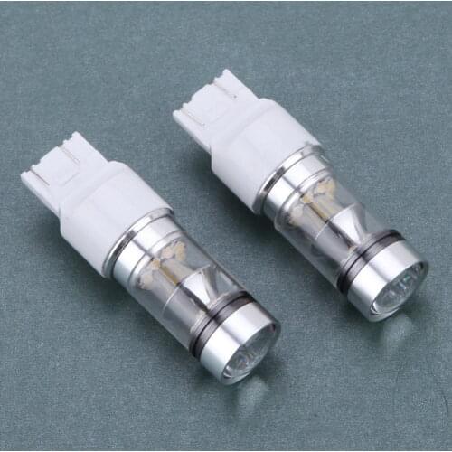 2x 7443 White LED Turn Tail Brake Backup Reverse Light Bulb 7440 T20 20 SMD Kit