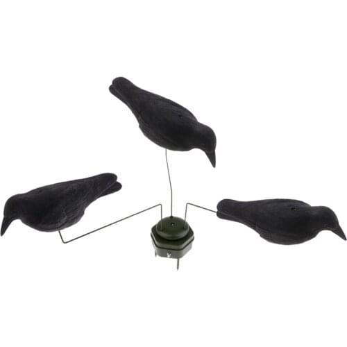 3 Pieces Crows Hunting Decoy Bait Great Looking Garden Ornament Decoration