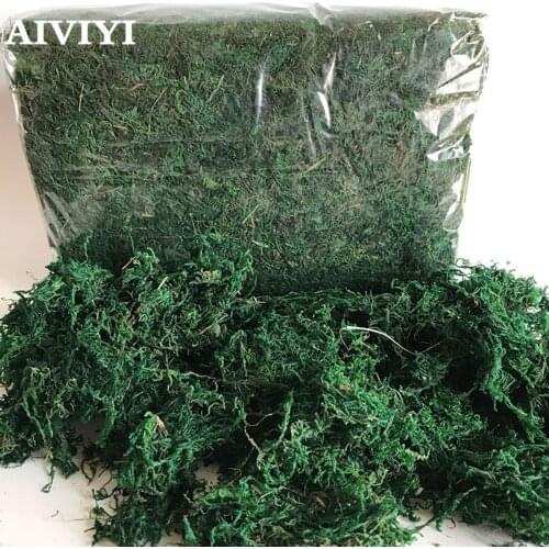 350g/bag Keep dry real silk Flower green moss wedding plants vase l turf accessories for flowerpot decoration
