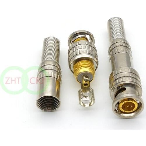 BNC Male Video Plug Coupler Connector to screw for RG59 Cable CCTV camers New