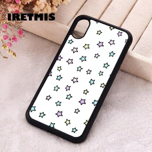 Iretmis 5 5S SE 2020 Phone Cover Case for iPhone 6 6S 7 8 Plus X Xs XR 11 12 Mini Pro Max Silicone TPU Pastel Stars