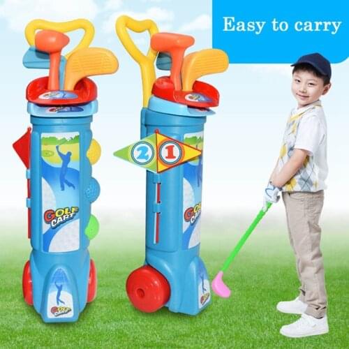 Child Golf Set Educational Sports Training Suit Children Plastic Mini Golf Club Games Toys Kids Outdoor Casual Golf Ball Gift