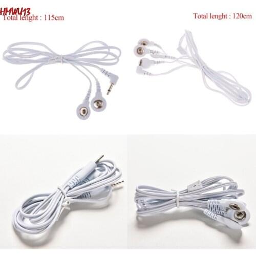 Electrotherapy Electrode Lead Wires Cable For Tens Massager Connection Cable Massage & Relaxation 2.5/3.5mm 2/4Buttons