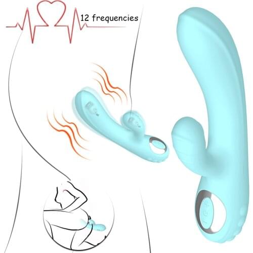 G Spot Dildo Rabbit Vibrator For Women Dual Vibration Silicone Waterproof Female Vagina Clitoris Massager Sex Toys For Adults