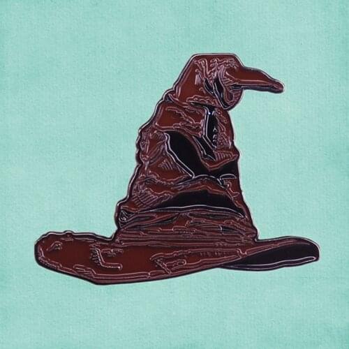 Harry Wizard Talking Sorting hat Enamel Pin Hermione Granger Ron Weasley Griffindor Magic Witch Brooch wizardry accessory