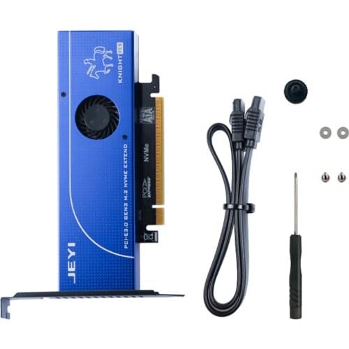 JEYI Blue knights SK19 m. 2 for NVME for NGFF SATA 110mm PCIE3.0 Double Disk Extension Adapter Card Pcie3.0 Gen3 Support 110mm