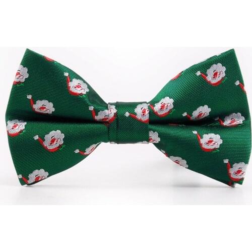 Linbaiway Christmas Bow Tie Mens Festival Neck Ties Christmas Tree Santa Claus Snowflake Pattern Bow-Tie Women Custom Logo