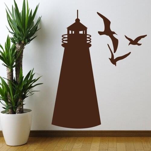 Lighthouse Decal Wall Sticker Vinyl Stickers Decor Mural Art Living Room Home Decoration Lighthouse Wall Decal