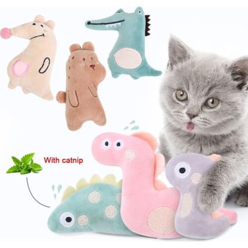 Cat Toy Mini Cat Grinding Catnip Toys Funny Interactive Plush Cat Teeth Toys Pet Kitten Chewing Toy Claws Thumb Bite Pet Supply