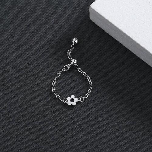 Fashion Jewelry Flower Ring Popular Design Sweet Temperament Hot Selling Adjustable Metal Ring For Women Party Gifts