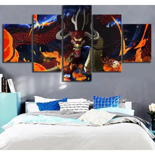 HD Prints Canvas Modular Animating Posters Wall Art 5 Piece Cartoon Dragon Pictures Kids Boy Room Home Decoration Frame