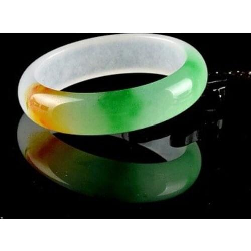 Genuine Natural Three Colors Jade Bangle Bracelet Charm Jewellery Fashion Accessories Hand-Carved Amulet Gifts for Women Her Men