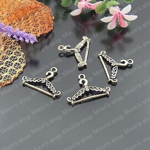 Wholesale 23*16mm Antique Bronze Small Clothes Hanger Alloy Flat Charms Pendants DIY Findings Accessories 10 pieces (JM891)