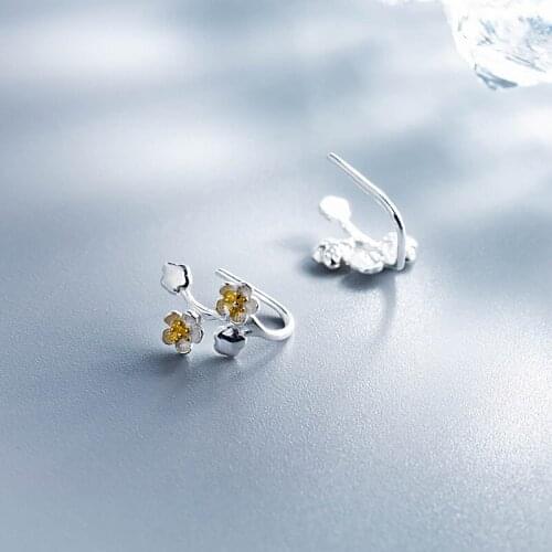 Newest Fresh Simple Style Stud Earring For Literary Women Plum Branches Small Earring Hook Romantic Female Earring Piercing Gift