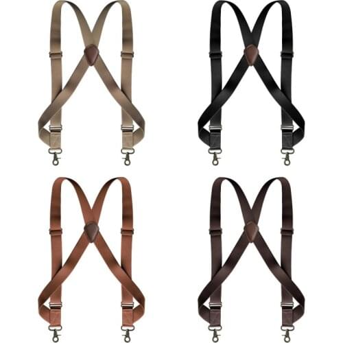 2022 Mens Suspenders Braces Hunting Hook Suspenders Adult Suspensorio Tirantes Hombre Bretelles Motorcycle Suspenders Strap