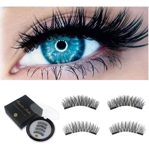 Three Magnet False Eyelashes 3d Magnetic Eyelashes Quick Paste Seamless Eyelash Free Eyelashes Simple and Reusable Natural Magne