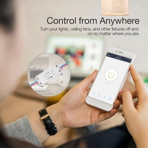 DIY WiFi Smart Light Switch Universal Breaker Timer Smart Life APP Wireless Remote Control Works with Alexa Google Home