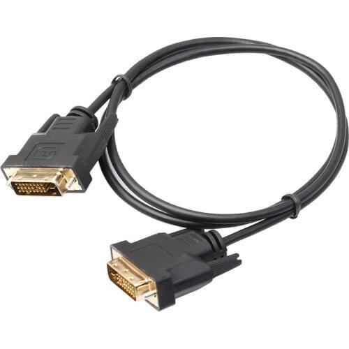 DVI 24+1 Male to Male Video Cable 1 meter LCD Digital Monitor DVI D To DVI-D Gold Male 24+1 Pin Dual Link TV Cable For TFT