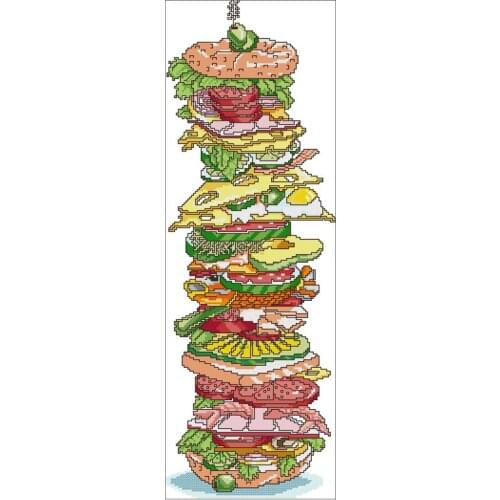 TOP Super Burger patterns Counted Cross Stitch 11CT 14CT 18CT DIY Cross Stitch Kits Embroidery Needlework Sets