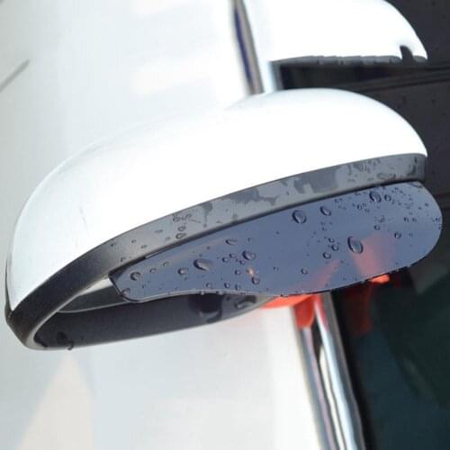 VODOOL 2Pcs PVC Car Rear View Mirror Sticker Rain Eyebrow Auto Side Mirror Rain Board Shield Sunshade Snow Guard Protector Cover