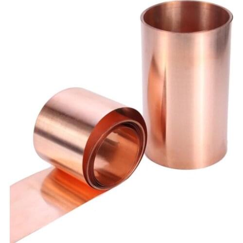 1M 0.1mm-1mm Copper strip Copper Sheet Copper Plate skin red copper Purple copper foil T2 Red Purple Conductive Roll
