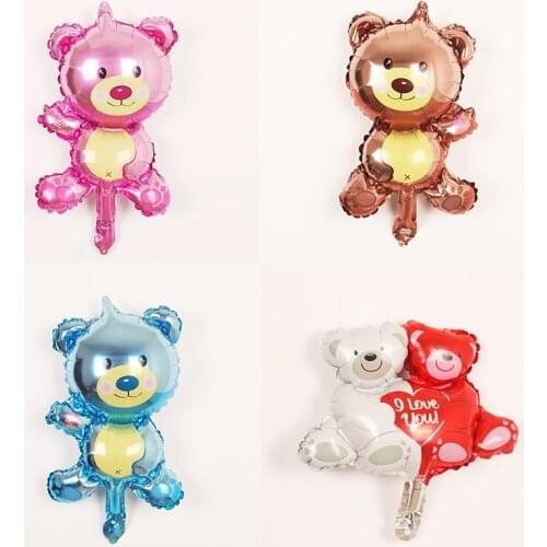 1pcs Bear Aluminium Foil baby boy girl Balloon Wedding Gift Decoration Kids 100 Days Birthday Party Toy Bear Aluminium Foil Ball
