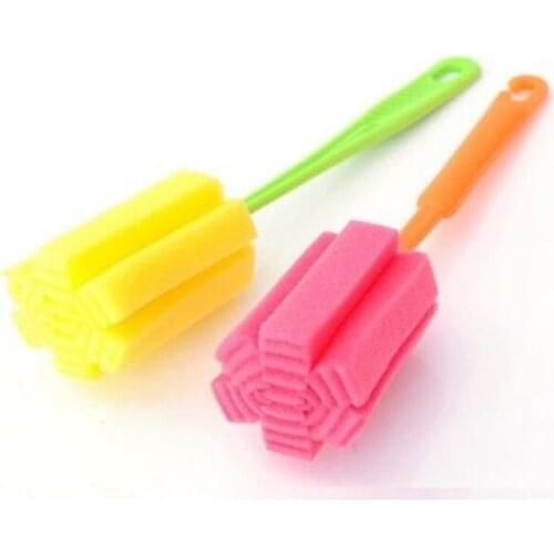 2pcs Kitchen Mug Cleaning Tool Sponge Brush for Wineglass Baby Bottle Coffe Tea Glass Cup Kettle Kitchen Sponge Clening Brush