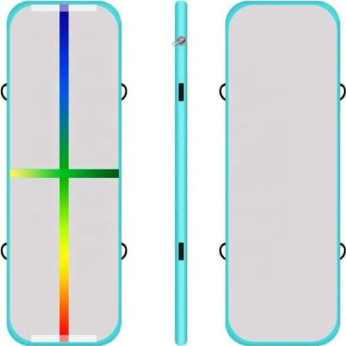 3M/4M/5M Rainbow Line Air Floor For Gym Big Discount Inflatable Bounce Mat/Air Track Home Use Tumble Track With Air Pump