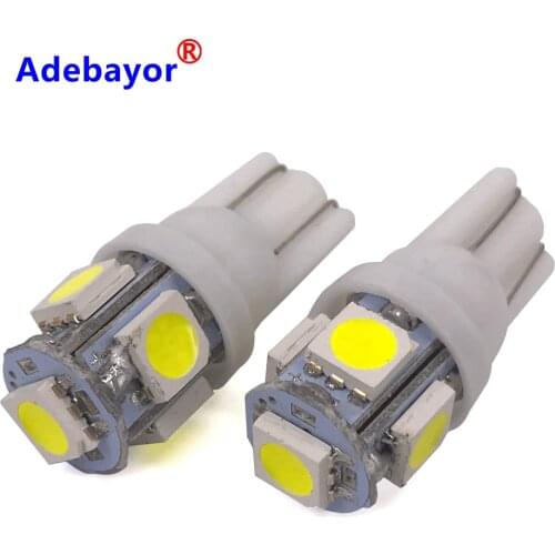 4PCS Led Car T10 Led 194 168 w5w Lampada Light T10 5050 Super White Parking Bulb Auto Wedge Clearance Lamp DC 12v