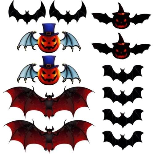 50LB 12pcs 3D Bats Sticker Halloween Decorations Waterproof Wall Decal Stickers for Halloween Home Party